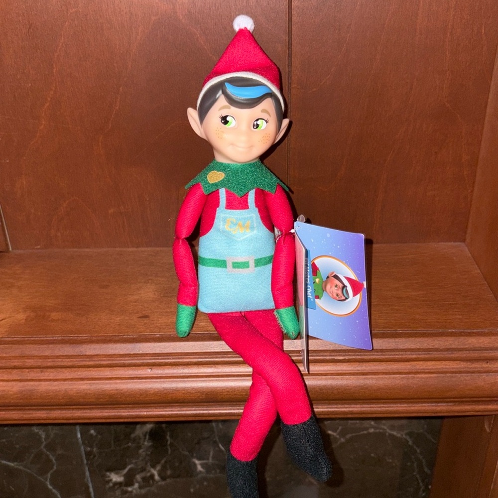 Elf Mates Brown haired Elf (Chef) nwt